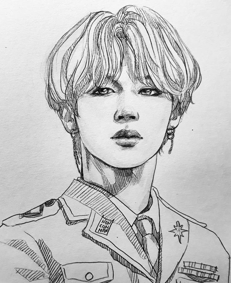 Detail Gambar Sketsa Wajah Jimin Bts Nomer 4