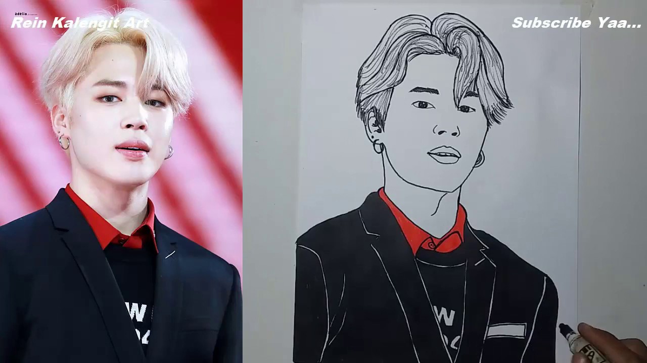 Detail Gambar Sketsa Wajah Jimin Bts Nomer 35