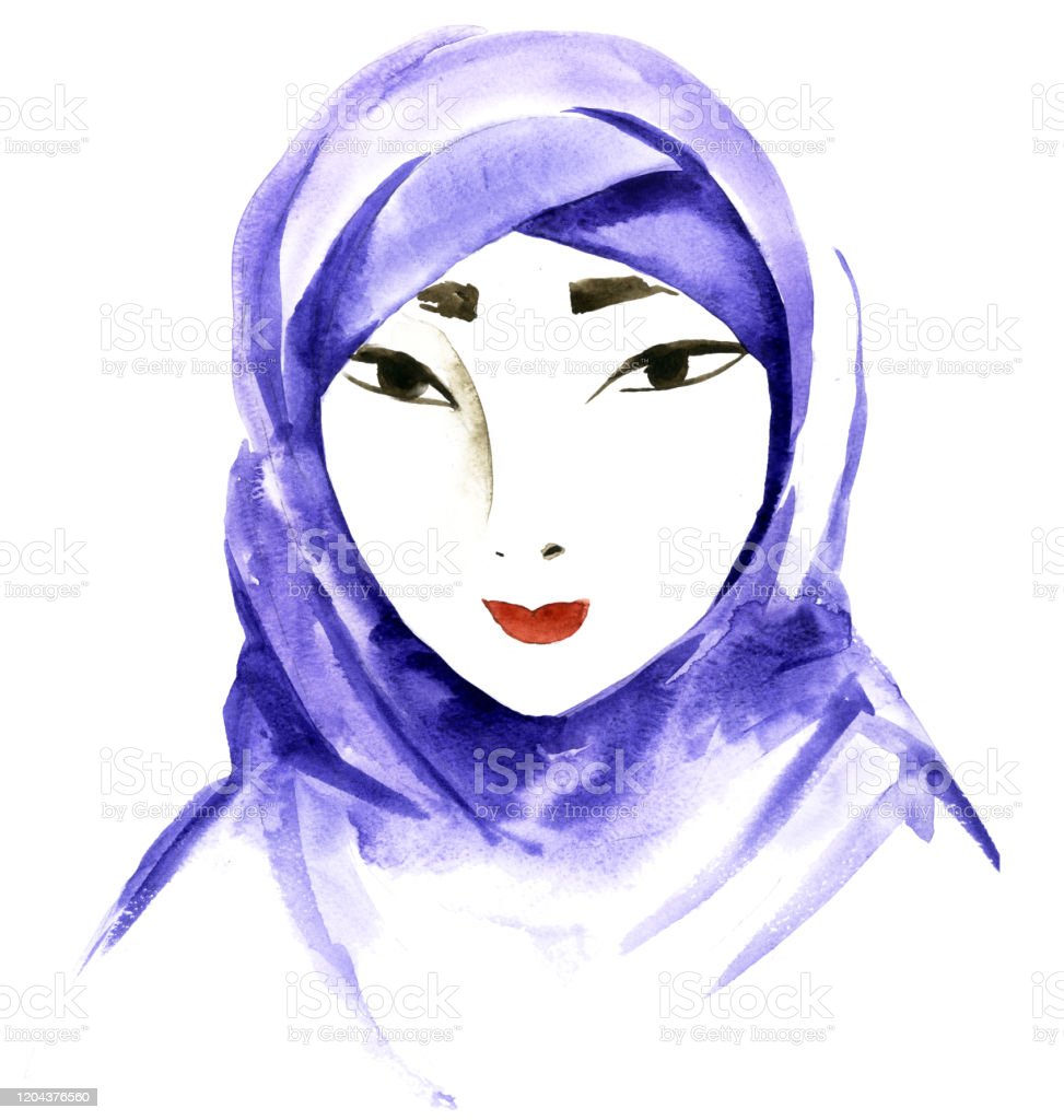 Detail Gambar Sketsa Wanita Berjilbab Nomer 27