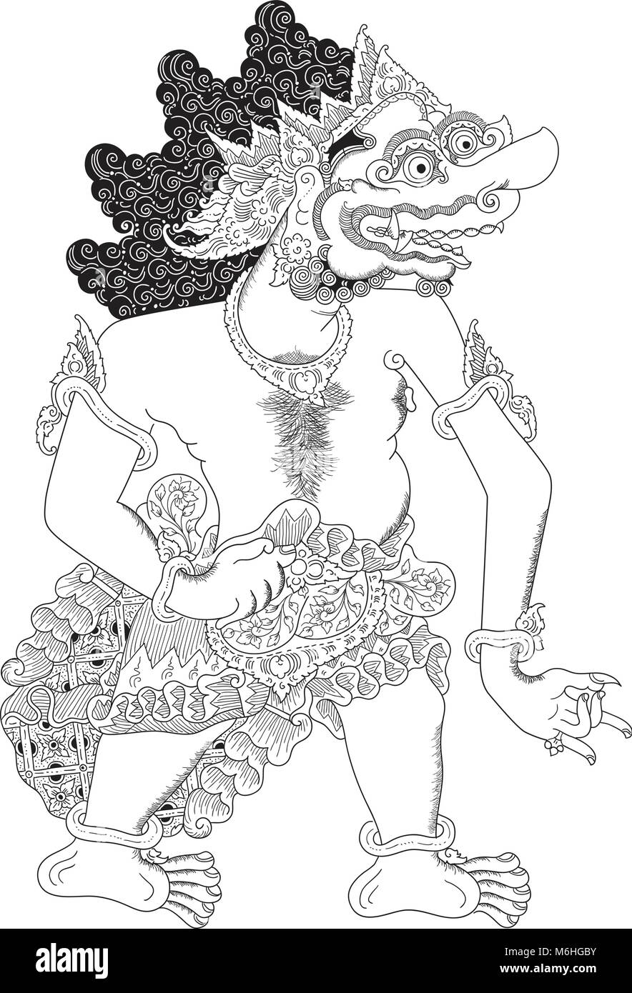 Detail Gambar Sketsa Wayang Cepot Nomer 49