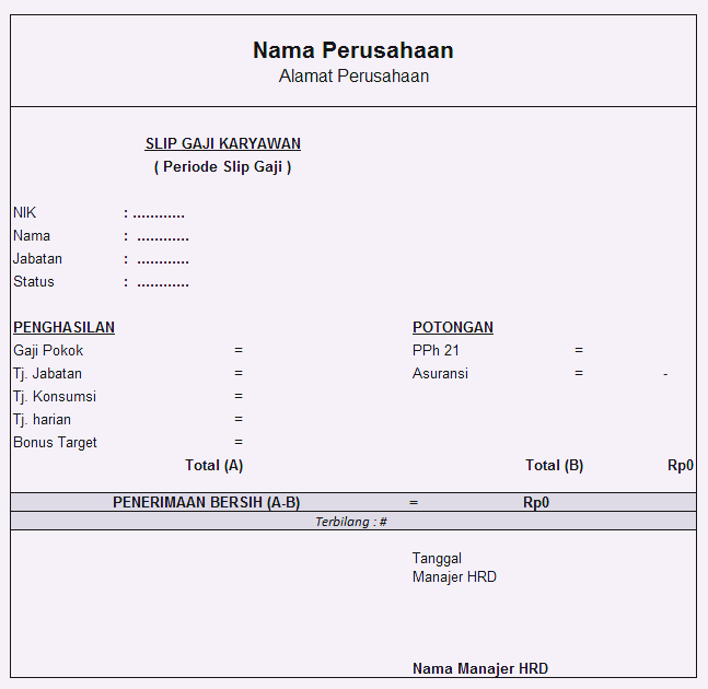 Gambar Slip Gaji - KibrisPDR