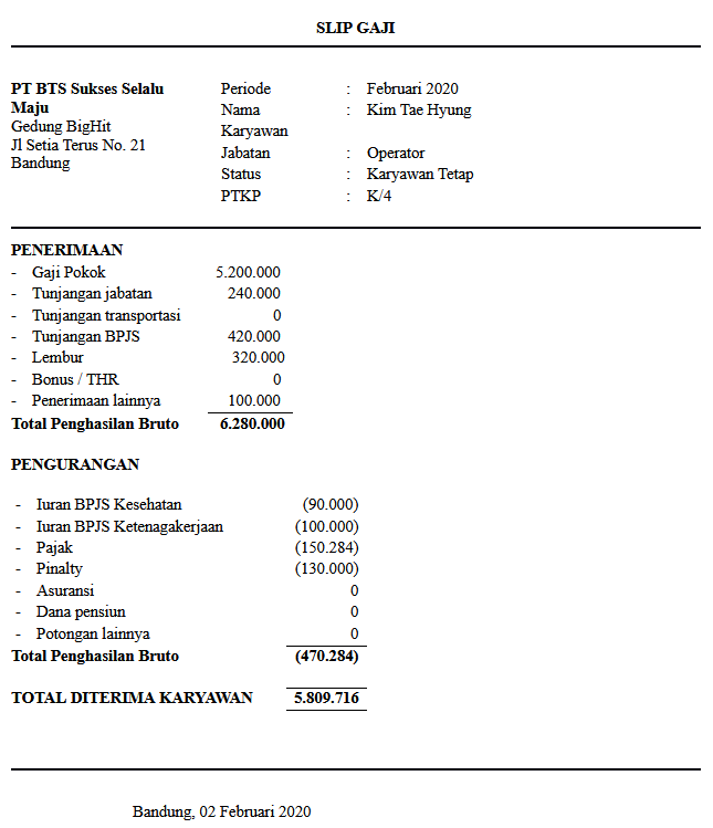 Detail Gambar Slip Gaji Nomer 29