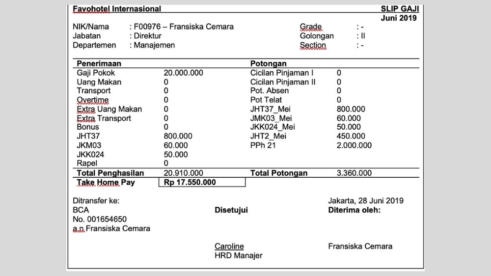 Detail Gambar Slip Gaji Nomer 43