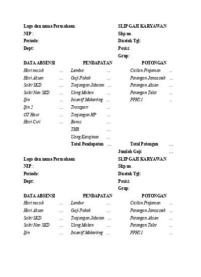 Detail Gambar Slip Gaji Nomer 44
