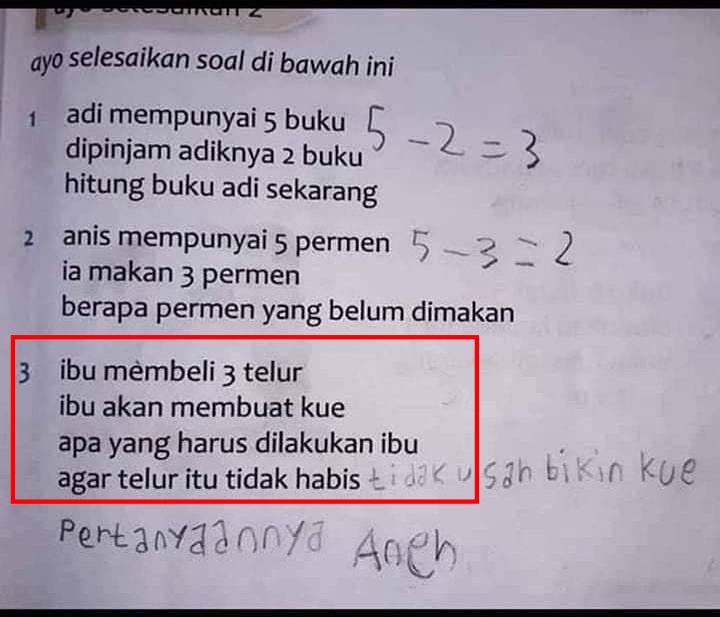 Detail Gambar Soal Lucu Nomer 18