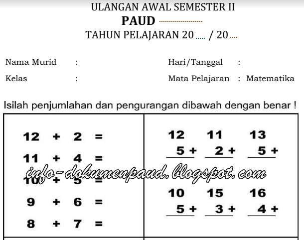 Detail Gambar Soal Paud Nomer 49