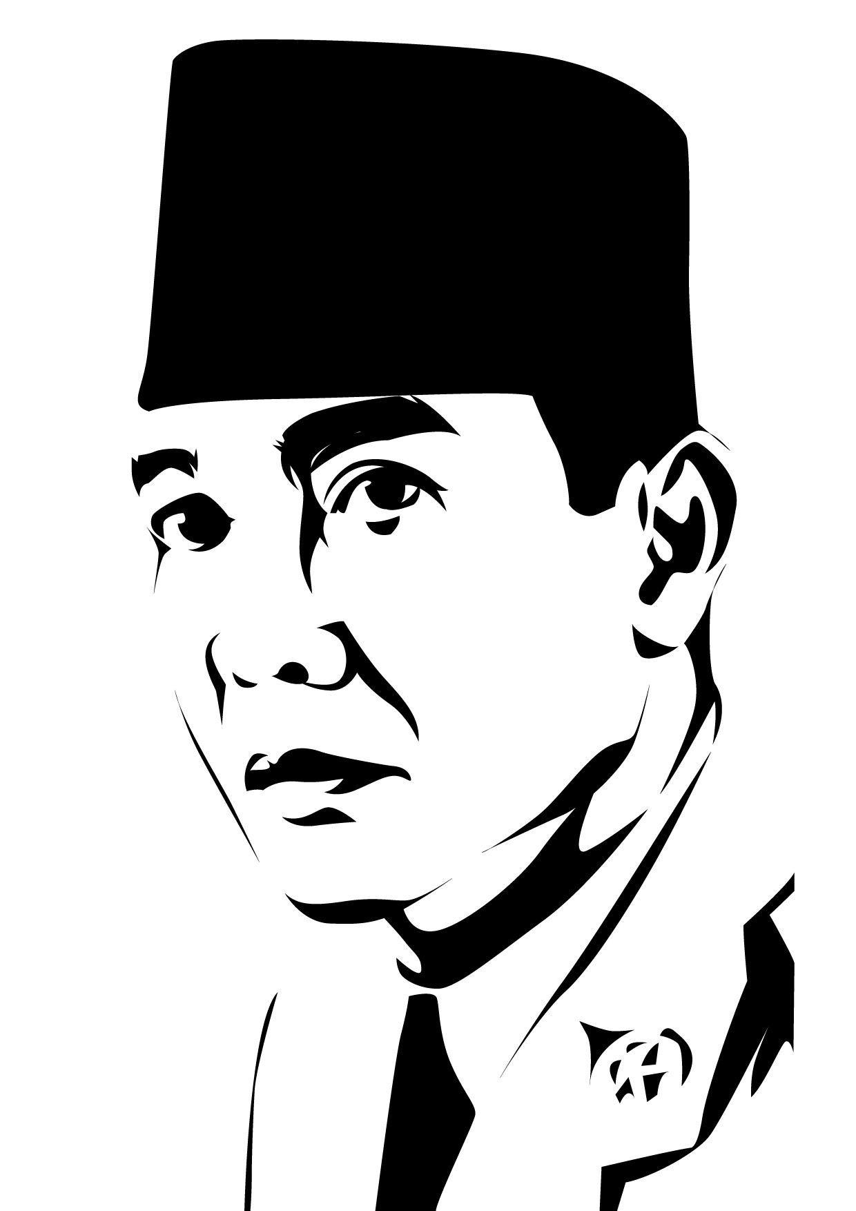 Detail Gambar Soekarno Hatta Hitam Putih Nomer 2