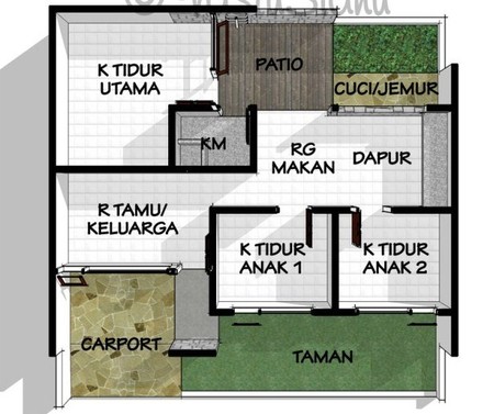 Detail Denah Dan Gambar Rumah Minimalis Nomer 47