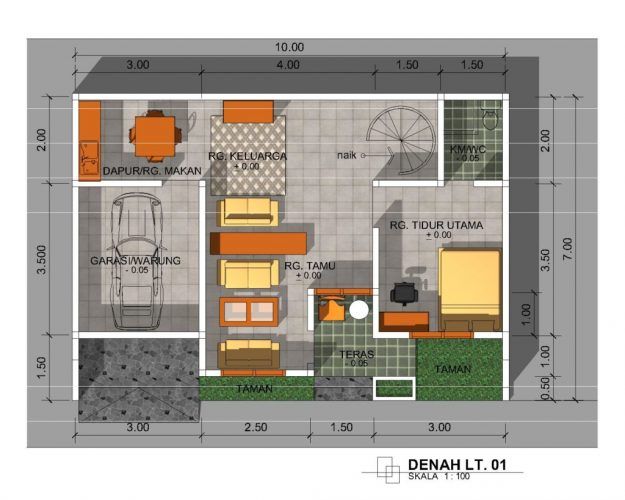 Detail Denah Desain Interior Rumah Minimalis Nomer 15