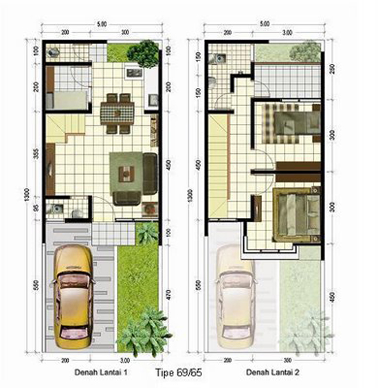 Detail Denah Desain Rumah Minimalis Nomer 36