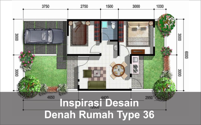 Detail Denah Gambar Rumah Type 36 Nomer 25