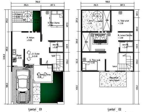 Detail Denah Gambar Rumah Type 36 Nomer 36