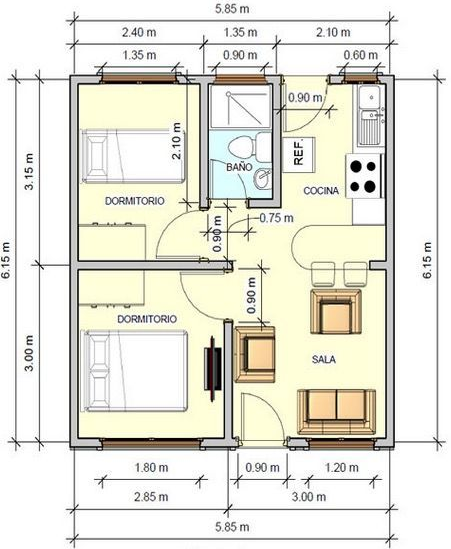 Detail Denah Gambar Rumah Type 36 Nomer 43