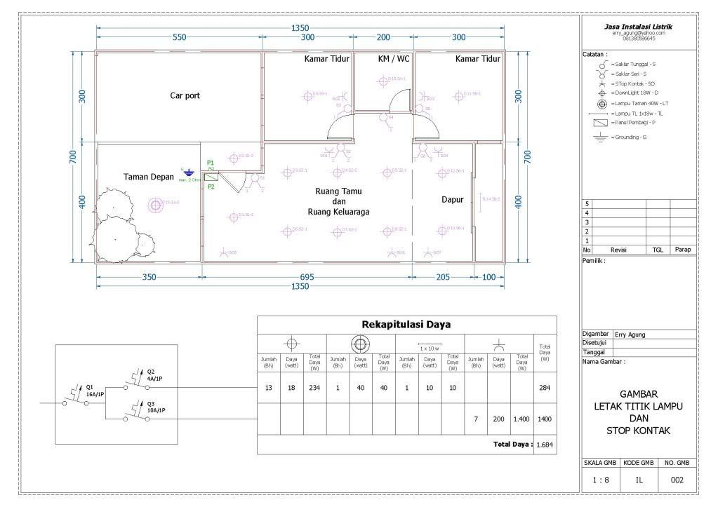 Detail Denah Instalasi Listrik Rumah Sederhana Nomer 47