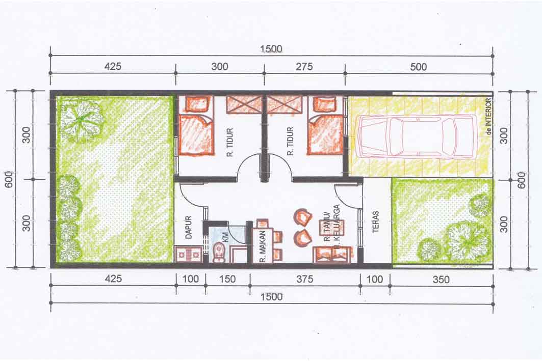 Detail Denah Interior Rumah Nomer 27