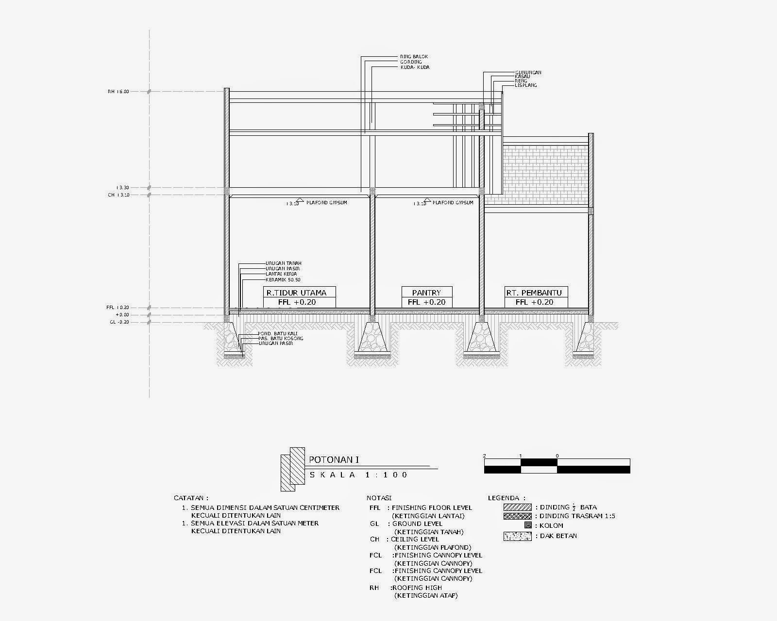 Detail Denah Kolom Rumah 2 Lantai Nomer 10