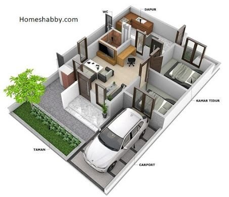 Detail Denah Model Rumah Minimalis Nomer 6