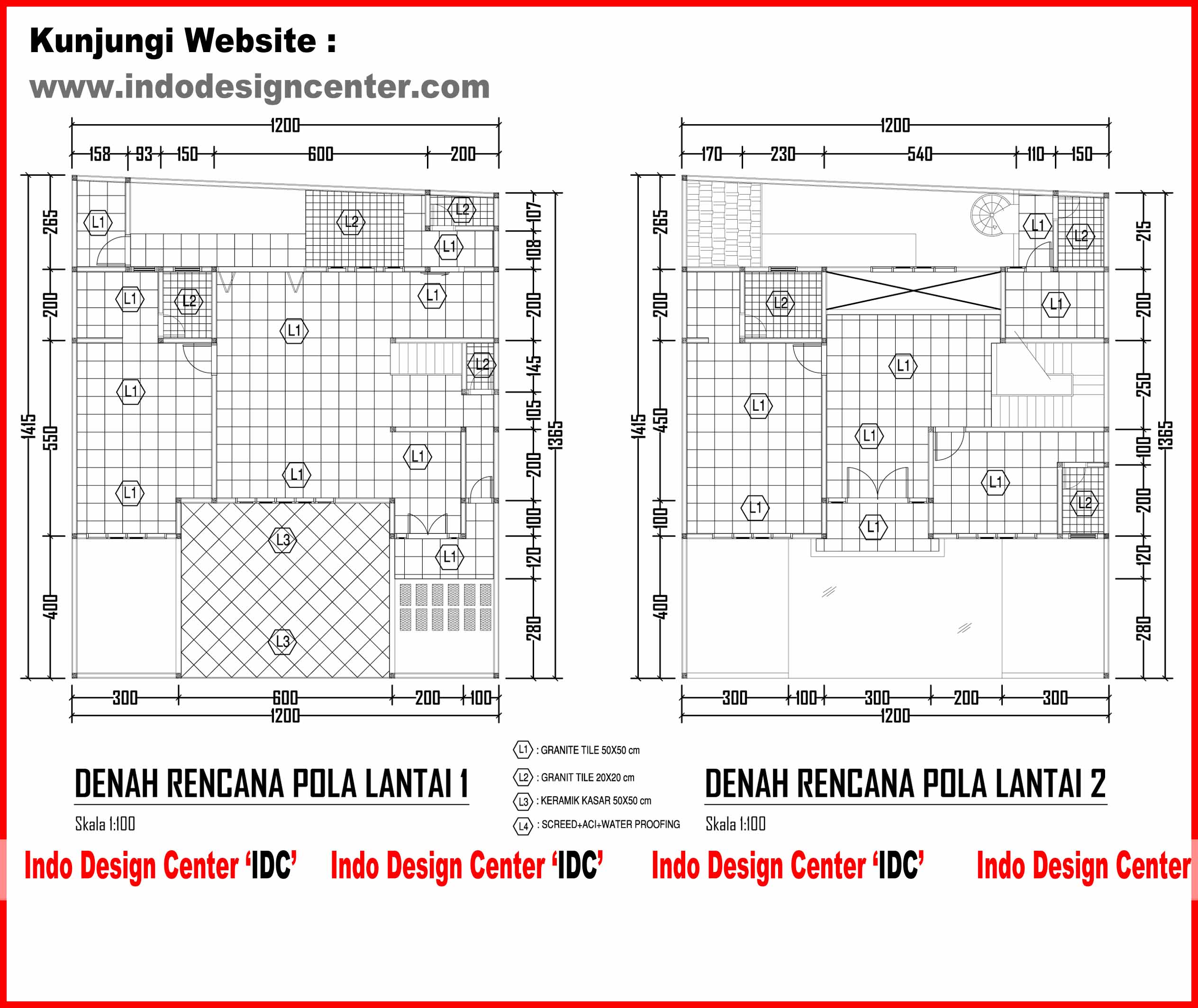 Detail Denah Rencana Pola Lantai Nomer 3