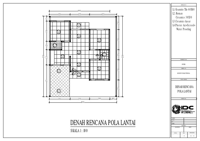 Detail Denah Rencana Pola Lantai Nomer 8