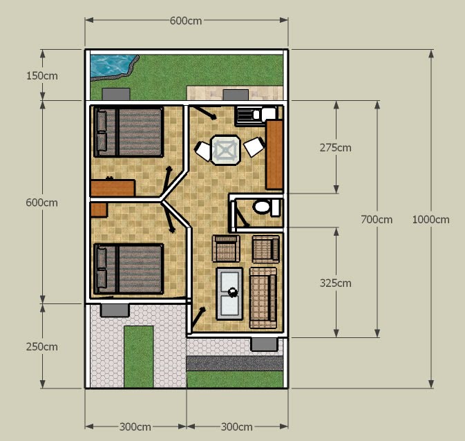 Detail Denah Ruangan Rumah Minimalis Nomer 46