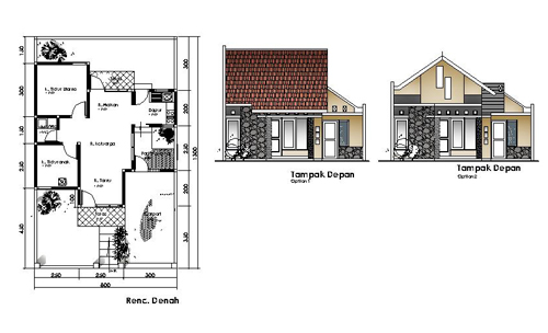 Detail Denah Rumah 1 100 Nomer 39