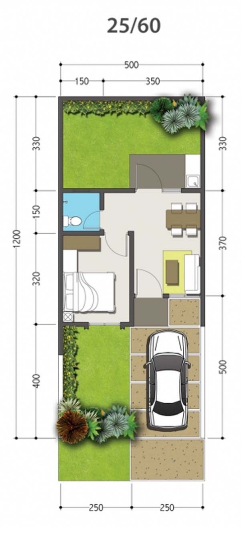 Detail Denah Rumah 1 Lantai Nomer 42