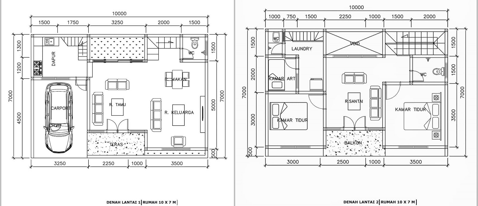 Detail Denah Rumah 10x7 3 Kamar Nomer 11