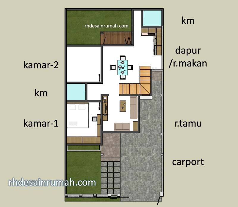 Detail Denah Rumah 12x8 Nomer 16