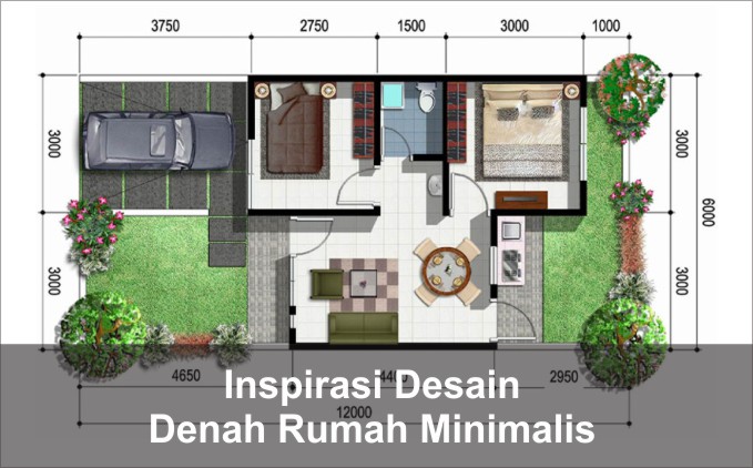 Detail Denah Rumah 12x8 Nomer 30