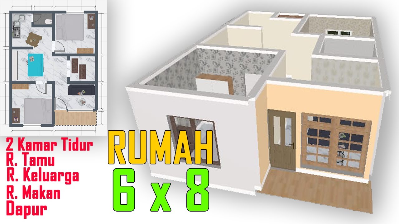 Detail Denah Rumah 2 Kamar Minimalis Nomer 16