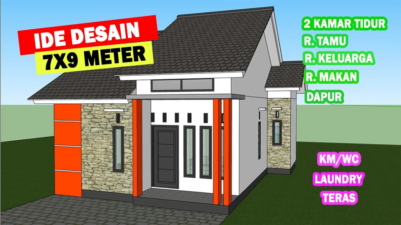 Detail Denah Rumah 2 Kamar Minimalis Nomer 40