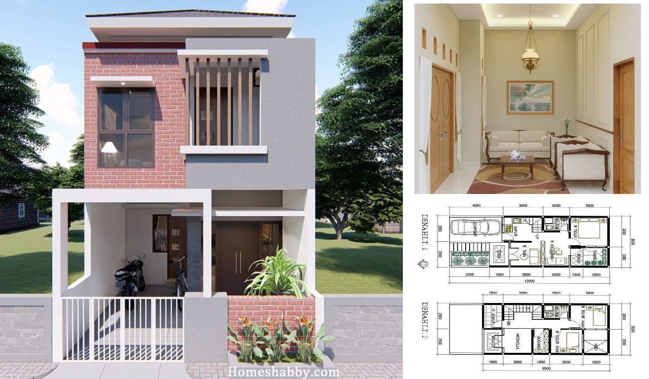 Detail Denah Rumah 2 Lantai Minimalis Modern Nomer 30