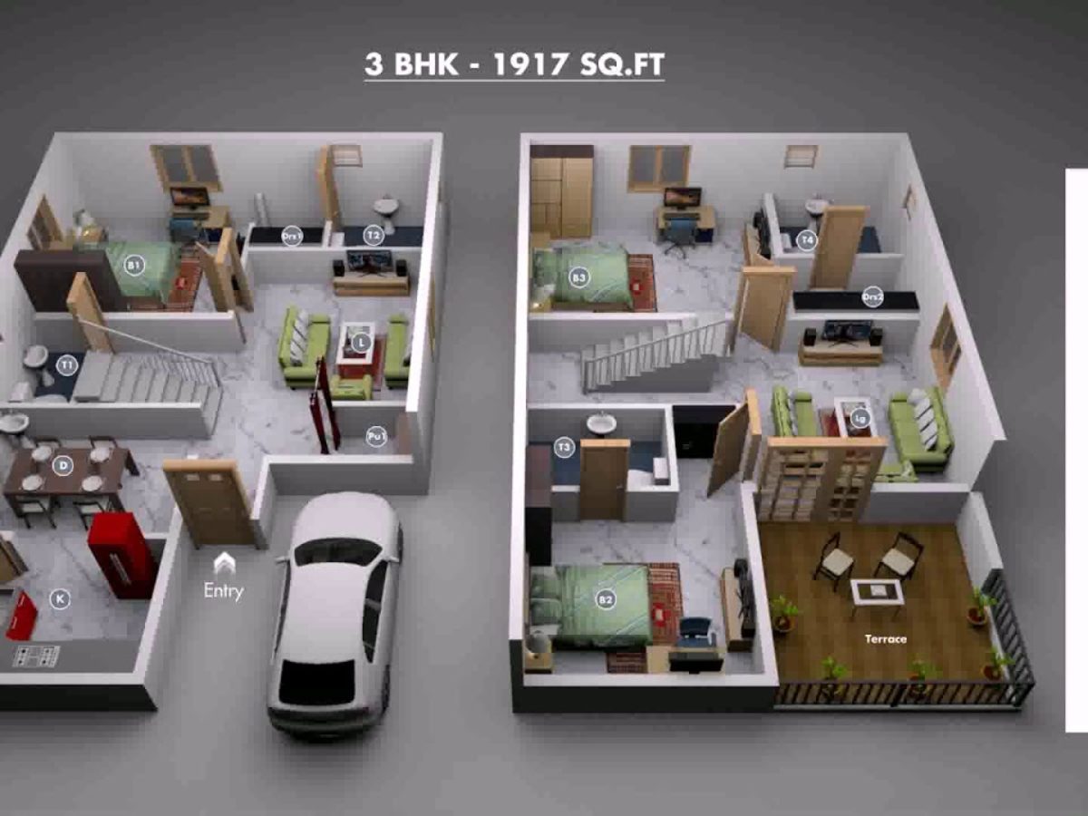 Detail Denah Rumah 3 Dimensi Nomer 16