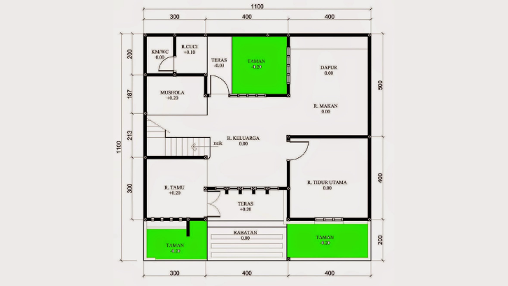 Detail Denah Rumah 3 Kamar Tidur Nomer 44