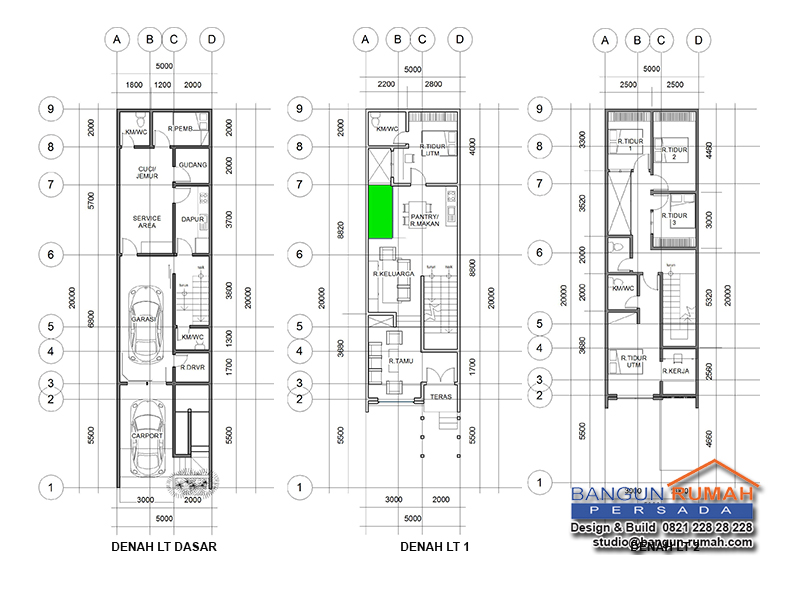 Detail Denah Rumah 3 Lantai Nomer 6