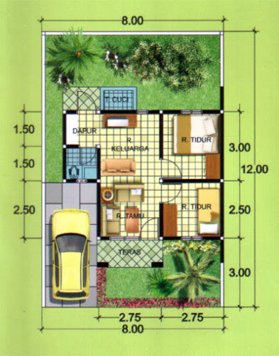 Detail Denah Rumah 36 Nomer 22