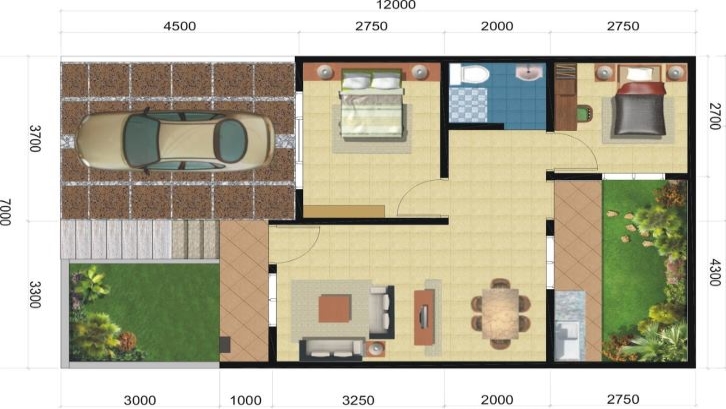 Detail Denah Rumah 36 Nomer 39