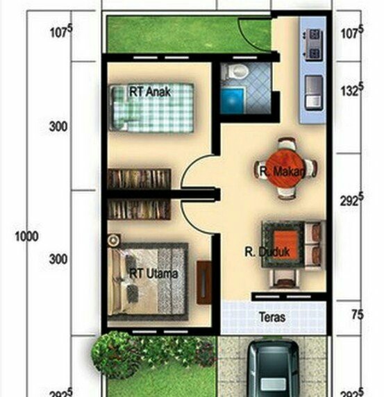 Detail Denah Rumah 36 60 Nomer 11