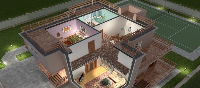 Detail Denah Rumah 3d Nomer 28