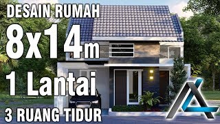 Detail Denah Rumah 8x14 3 Kamar Nomer 19