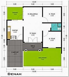 Detail Denah Rumah 8x7 2 Kamar Nomer 18