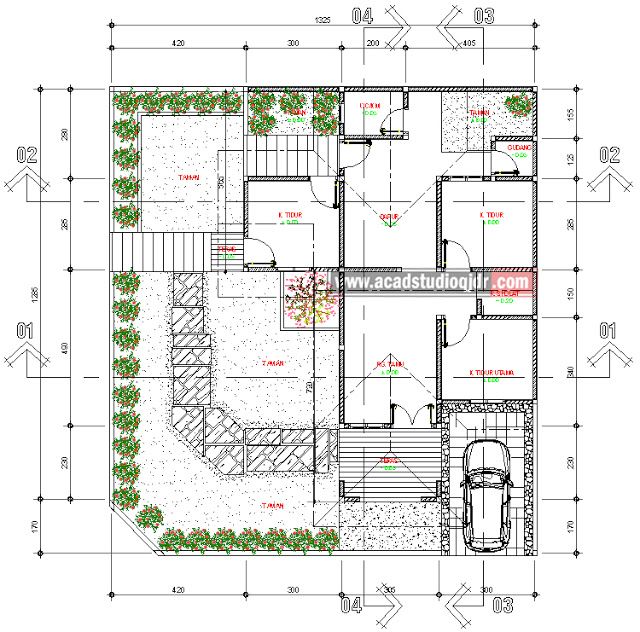 Detail Denah Rumah Asri Nomer 48