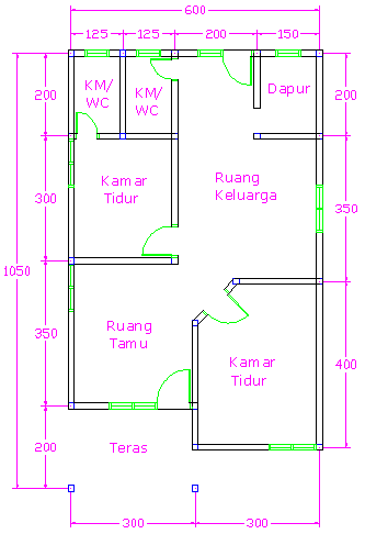 Detail Denah Rumah Autocad Nomer 44