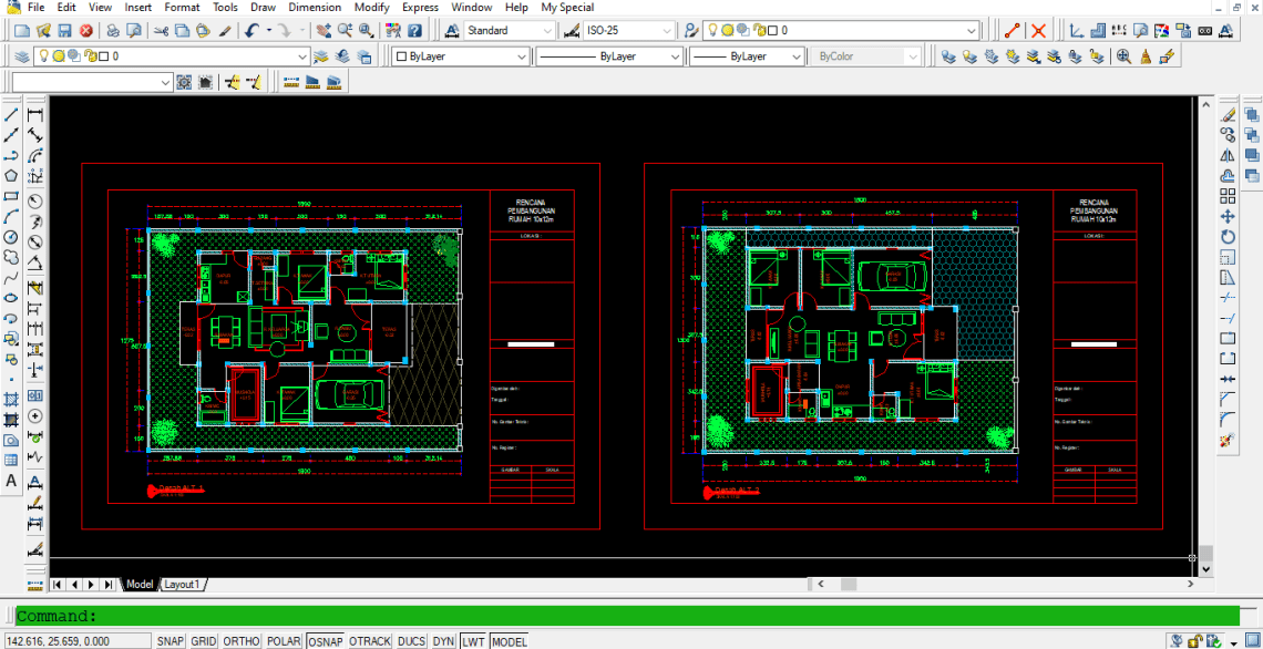 Detail Denah Rumah Autocad Nomer 45