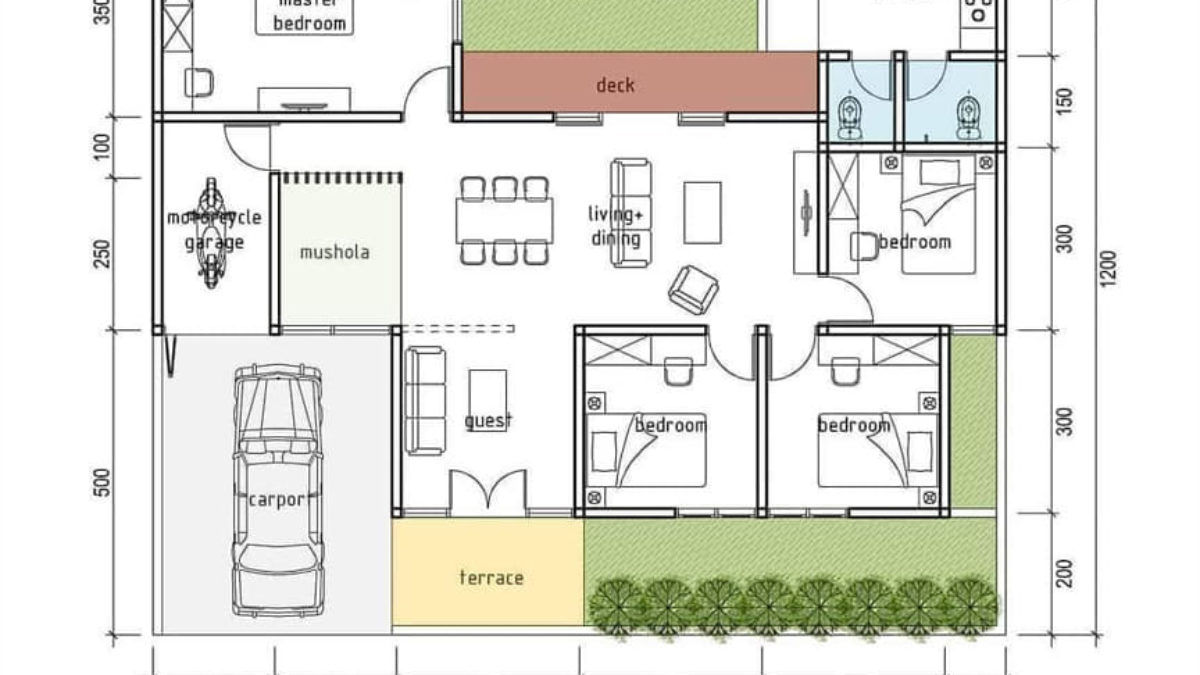 Detail Denah Rumah Dan Ukurannya Nomer 12