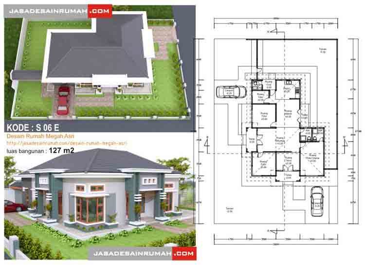 Detail Denah Rumah Dengan 2 Teras Nomer 26