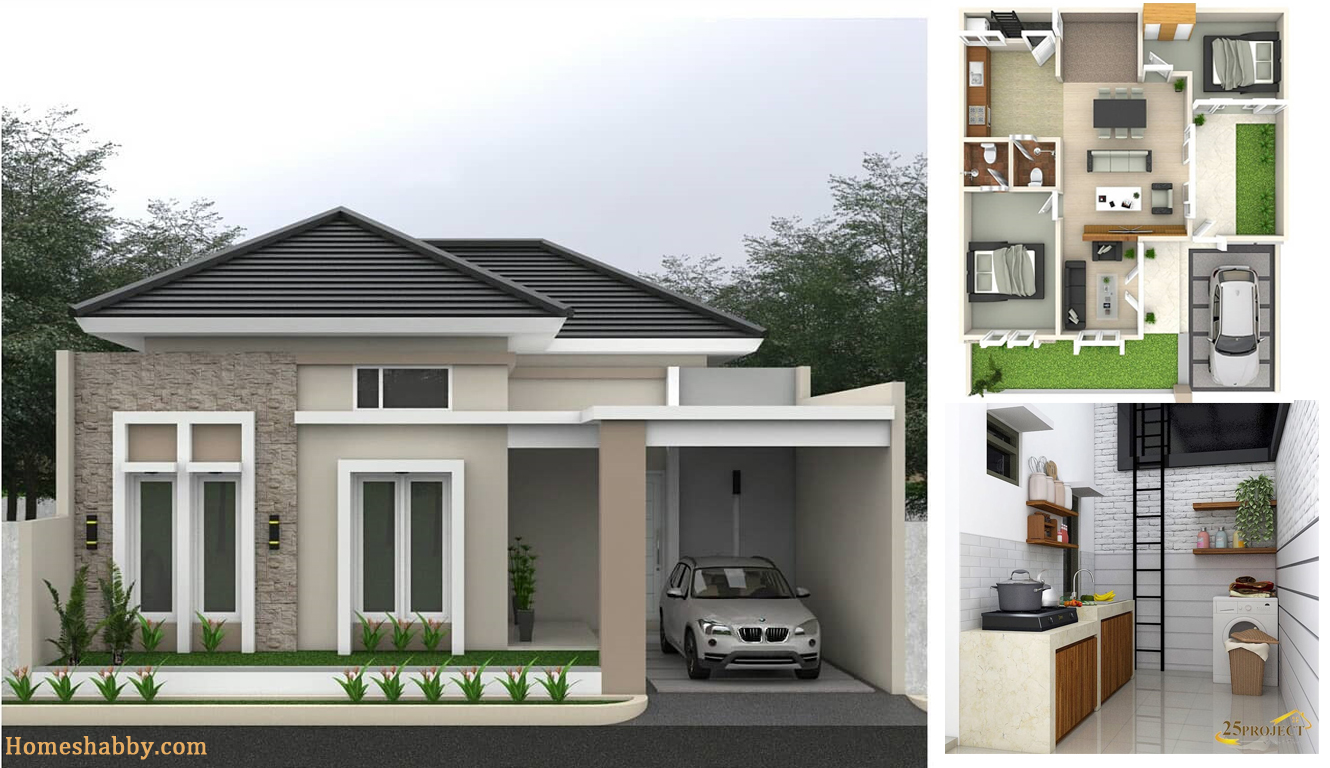 Detail Denah Rumah Dengan 2 Teras Nomer 28