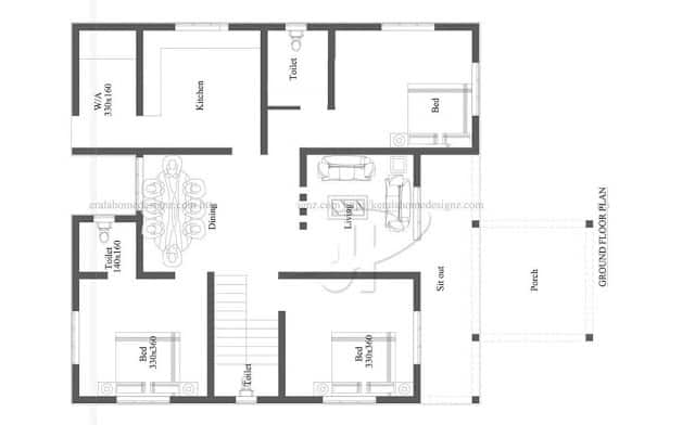 Detail Denah Rumah Dengan 2 Teras Nomer 41