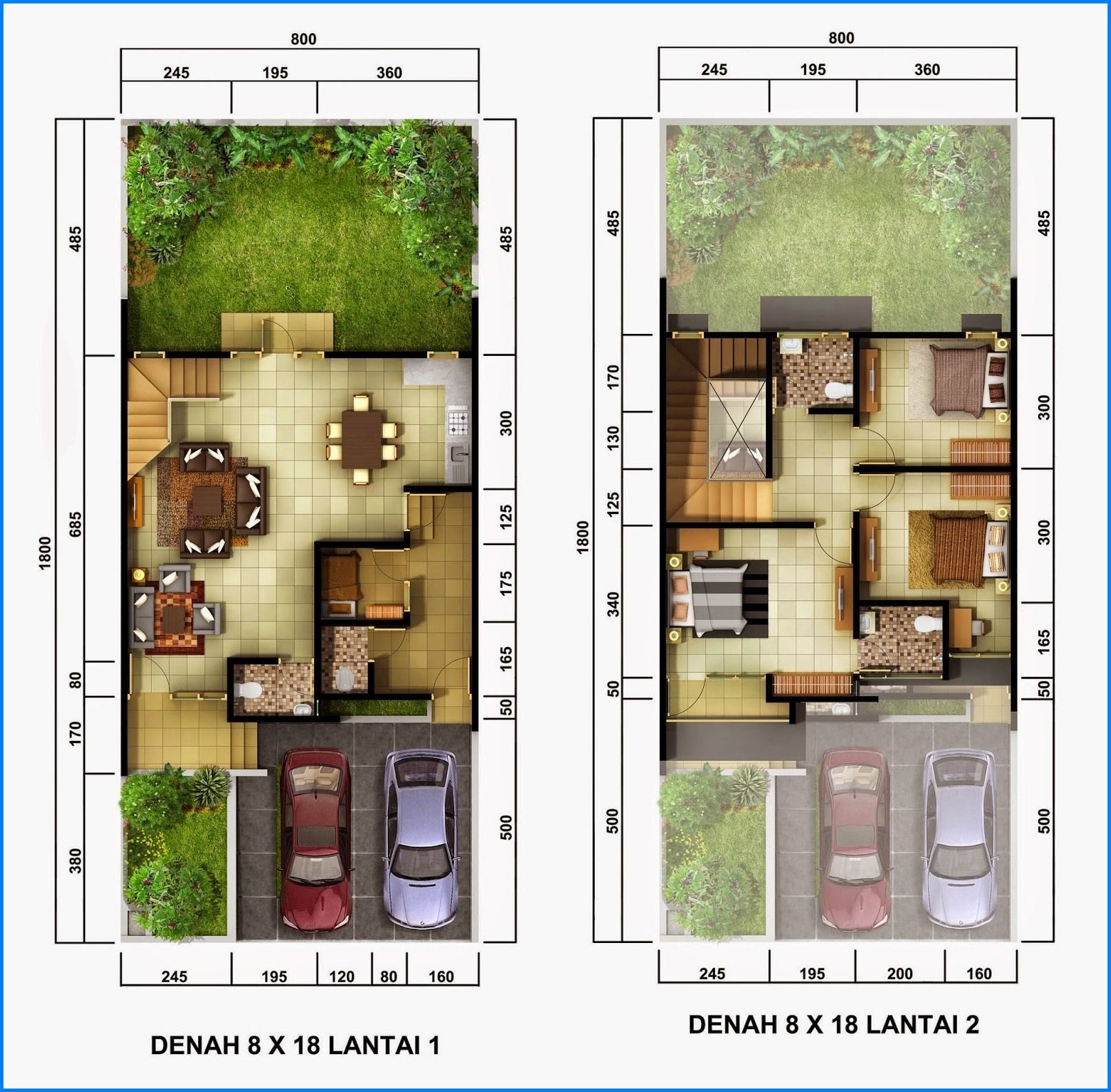 Detail Denah Rumah Dua Lantai Nomer 10