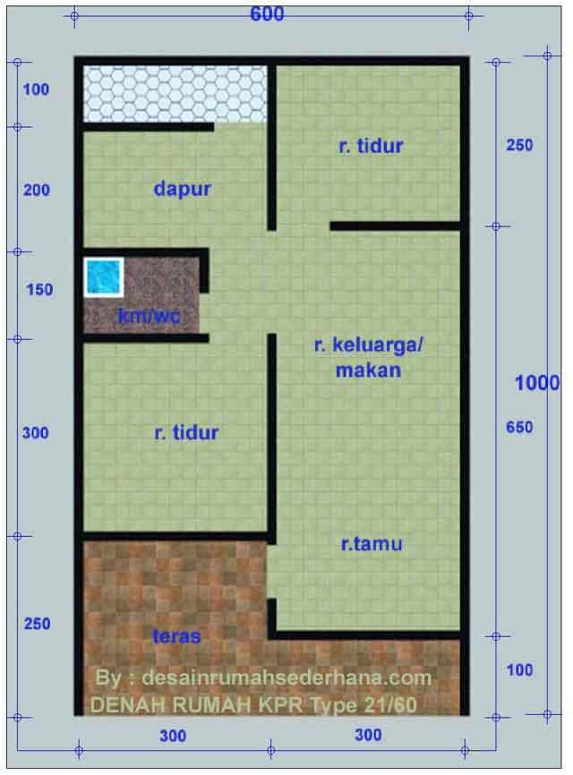 Detail Denah Rumah Kpr Nomer 13